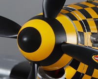 DERBEE P-51D Mustang 75cm - Spinner gelb