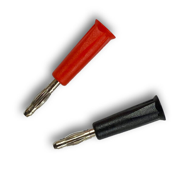 Labor-Stecker 4mm mit Verschraubung (rot und schwarz)