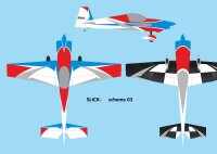 Pilot RC Slick 74" blau/rot/weiß 03 fertig gebaut mit Antrieb und Servos