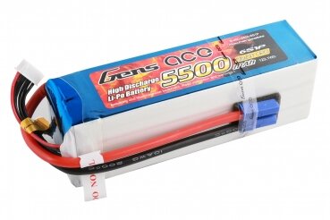 Grepow 5500mAh 22.2V 45C 6S1P Akku mit EC5-​Stecker