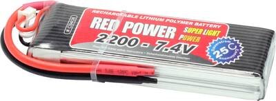 Red Power Scale Model Akkupack (LiPo) 7.4 V 2200 mAh 2 Zellen25C Softcase