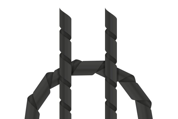 Spiral hose 5x3,7 mm black, 2m