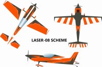 Pilot RC Laser 60 orange/silber/weiß (08)