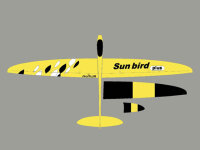 RCRCM Sunbird Plus XTail 2.5m Elektro GFK/CFK Gelb/Schwarz mit Schutztaschen