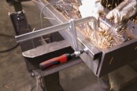 BESSEY Ganzstahl-Schraubwzinge GZ80-12-2K mit 2K-Griff Spannweite 800 mm/Ausladung 120 mm/Schiene 24,5x9,5 mm