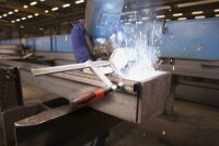 BESSEY Ganzstahl-Schraubwzinge GZ80-12-2K mit 2K-Griff Spannweite 800 mm/Ausladung 120 mm/Schiene 24,5x9,5 mm