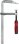 BESSEY Ganzstahl-Schraubwzinge GZ80-12-2K mit 2K-Griff Spannweite 800 mm/Ausladung 120 mm/Schiene 24,5x9,5 mm
