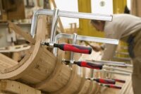 BESSEY Ganzstahl-Schraubwzinge GZ100-12-2K mit 2K-Griff Spannweite 1.000 mm/Ausladung 120 mm/Schiene 24,5x9,5 mm