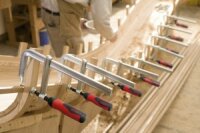 BESSEY Ganzstahl-Schraubwzinge GZ100-12-2K mit 2K-Griff Spannweite 1.000 mm/Ausladung 120 mm/Schiene 24,5x9,5 mm