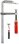 BESSEY Ganzstahl-Schraubwzinge GZ16 mit Holzgriff Spannweite 160 mm/Ausladung 80 mm/Schiene 17,5x6,8 mm