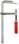 BESSEY Ganzstahl-Schraubwzinge GZ20 mit Holzgriff Spannweite 200 mm/Ausladung 100 mm/Schiene 22x8,5 mm