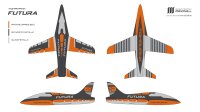 FUTURA V3 2,6 m ARF, lackiert G-orange Combo mit Einziehfahrwerk