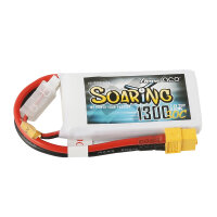 Gens ace Soaring 1300mAh 7.4V 30C 2S1P Lipo Battery Pack...