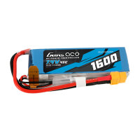 Gens ace 1600mAh 7.4V 45C 2S1P Lipo Battery Pack with...