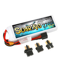 Gens ace Soaring 2700mAh 11.1V 30C 3S1P LiPo Battery Pack...