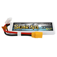 Gens ace Soaring 3300mAh 7.4V 30C 2S1P Lipo Battery Pack with XT90 plug