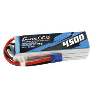 Gens ace 4500mAh 22.2V 45C 6S1P Lipo Battery Pack for Goblin 500