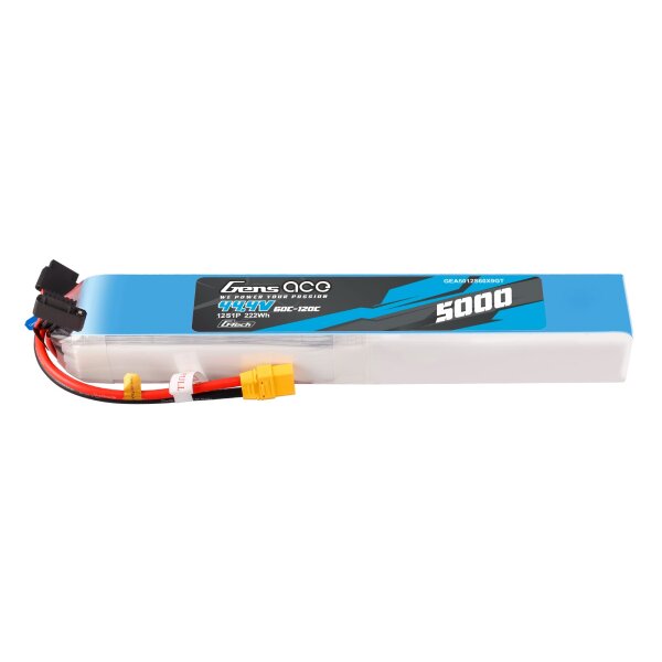 Gens Ace G-Tech 5000mAh 44.4V 60C 12S1P XT90 LIPO Battery Pack