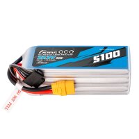 Gens Ace G-Tech 5100mAh 22.2V 80C 6S1P XT90 LIPO Battery...