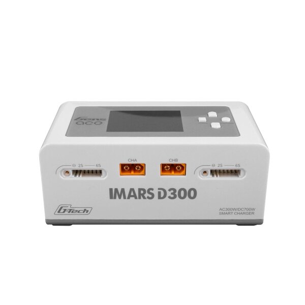 Gens ace iMars D300 G-Tech Channel AC/DC 300W/700W RC Battery Charger-EU White