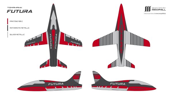 FUTURA V3 2,6 m ARF, lackiert G-rot Combo mit Fahrwerk