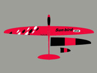 RCRCM Sunbird Plus XTail 2.5m Elektro Carbon Rot/Schwarz...