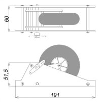 Segelflugzeug Einziehfahrwerk ø 100 mm