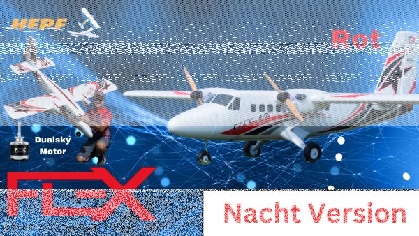 Flex Innovations Twin Otter 80E G1.5 SUPER PNP red night