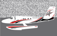 Flex Innovations TWIN OTTER 80E FLOAT SET W/STRUTS & LEDS red