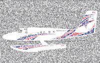 Flex Innovations TWIN OTTER 80E FLOAT SET W/STRUTS & LEDS r-w-b
