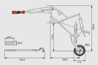 Phoenix Heckfahrwerk f&uuml;r Corsair - PH201