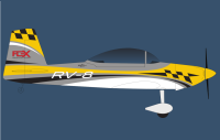 Flex Innovations RV-8 70CC G2 FLS yellow arfsv mit verbauten Servos