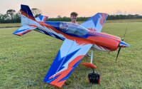 Flex Innovations 5.5 INCH EDGE STYLE CARBON FIBER SPINNER white-orange-blue