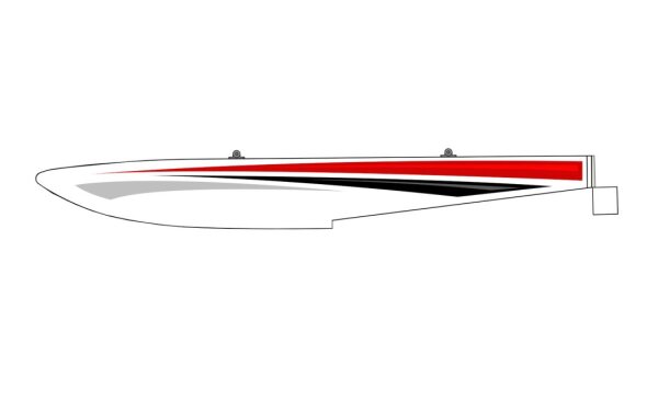 Flex Innovations RV-8 60E G1/G2 FLOAT SET W/STRUTS & LEDS red-decal